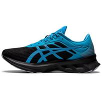 Asics Novablast 1 Patogūs universalūs audinio žemi kasdieniai bėgimo batai Vyriškas sportbačio modelis Mėlynas Juodas 1201A065-008 39