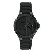Calvin Klein Ck Logo Series Watch Quartz Movement Stainless Steel Strap Black Dial Men watches Silver 25200486 25200486 Black Dial black