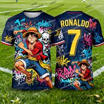2026 Naujiena Vienas Gabalas Specialus Leidimas Vyriški Futbolo Marškinėliai Ronaldo Nr. 7 Futbolo Maikutė T-shirt Luffy 3D Spausdinimo T-shirt M