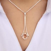 Peach Tourmaline Gemstone 925 Sterling Silver Handmade Jewelry Designer Pendant 1.79  For Mother PP-69-18