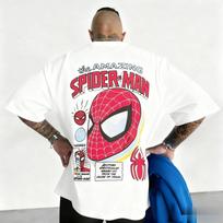 Nuostabusis Žmogus-voras Vintažinis Komiksų Grafinis Perdyelis Išplautas Marškinėlis, Marvel Superherojų Gatvės Aprangos Marškinėlis, Unisex Laisvalaikio Viršus 4XL
