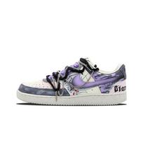 Nike Court Vision 1 žemi krepšinio/riedlenčių batai Unisex Juodi Violetiniai DH2987-101(Komanda256-) 40
