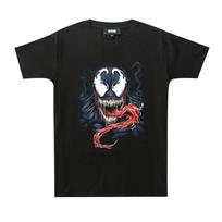 Marvel Venom 3 trumpomis rankovėmis marškinėliai berniukams studentams vasaros laisvi kasdieniai pusrankoviai drabužiai apatiniai medvilniniai Žmogus-voras populiarūs 4XL gray