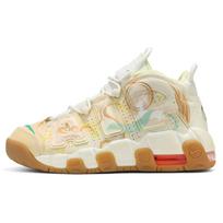Nike Air More Uptempo 'Everything YouNeed' Mid top Skateboard Shoes GS Beige Yellow FB7702-100(Team24-) 36