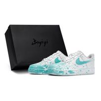 Nike Air Force 1 811 Gamyba, Aliejiniai Dažai Vietoje, Speciali Avalynės Dėžutė Žemi Batai Riedlentės Batai Vyriški Balti Žali CW2288-111(Team80-S-BOX) 40