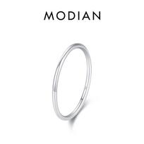 MODIAN 925 Sterling Silver Minimalist Thin Stackable Fashion Rings Classic Gold Color Fine Jewelry For Women Girl Party Gifts 4.5
