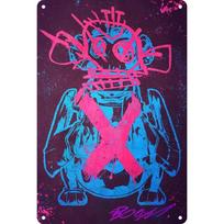 Arcane Season 2 Jinx VI Graffiti Metal Signs Poster Caitlyn Jayce Viktor Character Metal Arcane TV Series Wall Decor Metal Si 20x30cm（7.8x11.8inch）