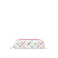 Louis Vuitton X Takashi Murakami Charlotte Letter Logo Zipper Closure Travel Storage Bag Unisex Bags White Multicolor GI1303 Basic Set (Bag+Dust Bag)