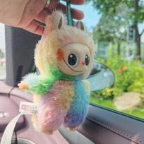 Mielas ir žavus guminis pliušinis kiškučio pakabukas, pliušinis žaislinis lėlė, spalvingas mažas kiškučio krepšys, pakabinama dekoracija, raktų pakabuko lėlė