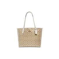 Coach City 33 Monogramos Dirbtinės Odos Rankinė Moteriškos Rankinės Baltos Pieno Arbatos Chaki 5696-IMDQC Basic Set (Bag+Dust Bag)