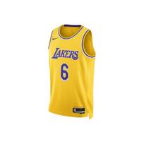 Nike xNBA Lakers  LeBron James No. 6 Jersey  Unisex  Yellow S