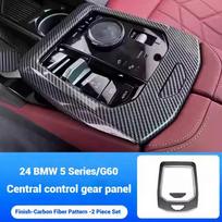 ABS Anglies Pluošto Centrinės Konsolės Pavarų Perjungimo Skydelio Apdailos Dangtelis BMW 5 Serijai i5 G60 2025 2025 Automobilio Interjero Lipdukai Priedai