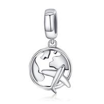 BAMOER Silver Charm Collection 925 Silver Dazzling CZ Beads fit Bracelets & Bangles Jewelry