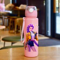 3D Spausdintas Kpop Demono Medžiotojų Animacinis Vandens Butelis, Nešiojamas Madingas Puodelis-700ML Pieno Sulčių Puodelis Gėrimui Lauke Kelionėms mėlyna