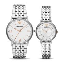 Emporio Armani White Silver Vyriškas kvarcinis laikrodis AR80014 balta