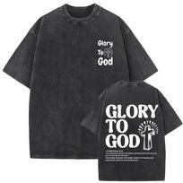 Christian Religious Jesus Forgive Them Father Vintage Washed Y2k Tshirt Unisex Clothing New in Top & Tees Unisex T-Shirt L smėlis