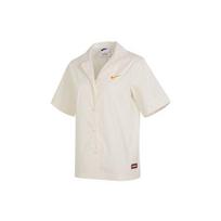 Nike Sportswear Vienspalvis Kostiumo Apykaklės Lauko Universalus Patogus Paprastas Laisvalaikio Trumpomis Rankovėmis Marškiniai Moteriški Marškiniai Balti FJ7730-030 M