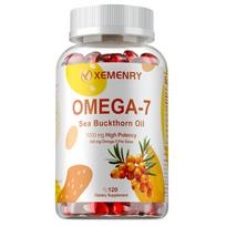 Xemenry Omega-7 - su šaltalankių aliejumi - Prieš senėjimą, Širdžiai, Plaukams, Odai ir Nagams 120