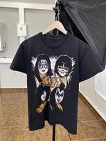 Vintažinis 90-ųjų Kiss Roko Grupės Retro Klasikinio Stiliaus Juodas Unisex Marškinėlis Pakartotinis Spaudas KH7956 Unisex Marškinėlis S