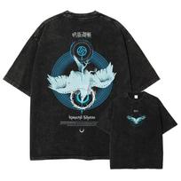 Anime J-Jujutsu K-Kaisen Marškinėliai Manga Skalbti Dydžio Perteklius Derliaus Skalbti Aukštos Kokybės Karštas Produktas Unisex Palaidinė Sportinė Minkšta L