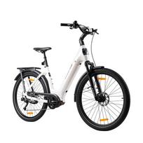 TTGO Z5 Elektrinis dviratis, 250W vidutinės pavaros variklis, 36V 18Ah baterija, Shimano 9 pavaros balta