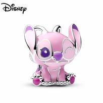 925 Sidabro Dumbo ir Stitch Pakabukai Karoliukai Tinka 3mm Originaliam Apyrankės Karoliai Moteriškiems Pasidaryk Pats Fine Šventiniai Papuošalai Dovanos fluorescencinė žalia spalva