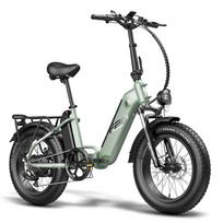 Electric Bicycle All Terrain Fafrees FF20 Polar 500W Motor 20  Fat Tire Adult Electric Bike 48V 26.8AH Shimano 7 Speed Max Load 150Kg Mechanical Brake mėlyna