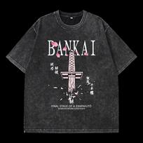 Kuchiki Byakuya BLEACH Grafinis Marškinėlis Vyrams Moterims Trumpomis Rankovėmis Medvilniniai Marškinėliai Vintažiniai Skalbti Marškinėliai S