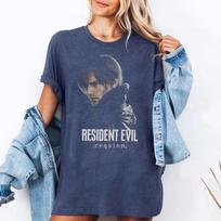 Leon Kennedy Resident Evil Requiem Shirt Grace Ashcroft Biohazard Tee Short Sleeve Men Women for Spring and Summer Unisex 4XL
