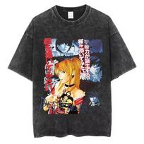Death Note Misa Amane Vintage Wash T-Shirt, Unisex Anime Manga Panel Streetwear Tee, 100% Cotton Loose Casual Top L