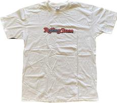 Vintažiniai Rolling Stone žurnalo marškinėliai T-Shirt Network Promo Tee Muzika Rokas Vyriški XL Unisex Marškinėliai S white