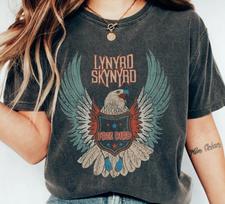 Vintažiniai Lynyrd Skynyrd Erelio Marškinėliai Retro Vintažiniai Free Bird Marškinėliai, Madinga Dovana Unisex Marškinėliai M