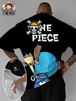 One Piece Luffy Zoro Graphic T Shirts Man Anime Print Summer Y2k Cotton Casual Oversized Short Sleeve Tee Streetwear Harajuku 4XL