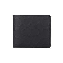 Coach 3 viename piniginė su reljefiniu spaudiniu ir nuimamu kortelių laikikliu Vyriškos piniginės Juoda 75371-BLK Basic Set (Bag+Dust Bag) black
