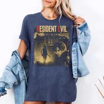 Resident Evil Requiem Leon S Kennedy Shirt Grace Ashcroft Raccoon City Tee Short Sleeve Men Women for Spring and Summer Unisex 4XL