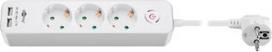 Goobay | 41264 3-Way Power Strip with Switch and USB | Sockets quantity 3 41264 | 4040849412646