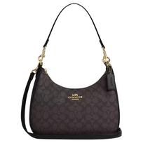 Coach Teri Signature 29 Logotipo Užtrauktuko Užsegimas Dengtas Drobės Crossbody Pečių Krepšys Didelis Moteriški krepšiai Juodas CV940-IMXAQ Basic Set (Bag+Dust Bag)