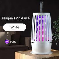 Nešiojama USB įkraunama elektrinė muselių gaudyklė „Zapper“ vabzdžių žudikas, atbaidanti lauko nutildymo lempa nuo uodų Black-PLUG IN USE