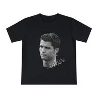 Cristiano Ronaldo marškinėliai su galva ir parašu Madingi grafiniai marškinėliai Ronaldo CR7 Cristiano Ronaldo marškinėliai Ronaldo Vintažinis futbolas 4XL