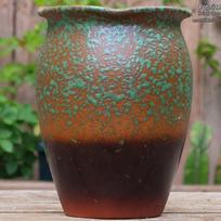 Hand-painted Ceramic Tall Pottery Jar: Large Succulent or Orchid Flower Pot Large-Ceramic