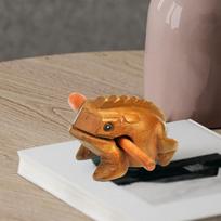 Frog Guiro Rasp mažų instrumentų muzikinis medinis mušamasis stalas Triukšmo kūrėjo priedai ir 7x7cm