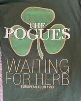 Senovinio stiliaus The Pogues roko marškinėliai trumpomis rankovėmis, miško žalios spalvos, KV36863 Unisex T-shirt L