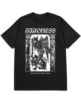 VINTAGE Baroness grupės juodi marškinėliai trumpomis rankovėmis Visų dydžių S iki 45XL XA740 Unisex marškinėliai XL