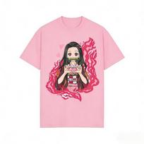 Demon Slayer Nezuko Kamado grynos medvilnės marškinėliai 2026 m. vasaros naujiena Anime spausdinti laisvi kasdieniai tėvų ir vaikų trumparankoviai viršutiniai drabužiai 110