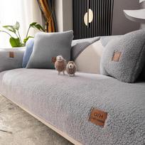 Sutirštintos vilnos aksominis sofos užvalkalas žiemai šiltas gyvenamasis kambarys sofa nugaros atlošas porankio pagalvėlė minkšta neslystanti dulkėms dekoratyvinė danga 70x70cm 1pcs rožinė