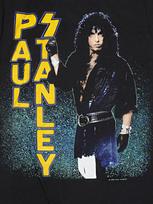 Vintažiniai Paul Stanley dainininko medvilniniai juodi pilno dydžio unisex marškinėliai Unisex marškinėliai XXXL