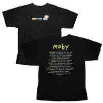 Vintažiniai TULTEX Moby muzikanto koncertinis marškinėliai 90-ųjų juodi unisex marškinėliai S