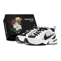 Nike Air Monarch 4 Cushioning Low top Chunky Sneakers Unisex Black White 415445-102(TeamS-S-BOX) 40