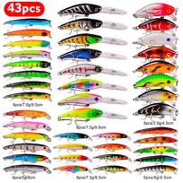 Žvejybos masalų rinkinys Dirbtinis kietas masalas Žvejybos masalas Minnow masalas Swimbait Crankbait masalai