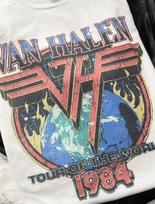 Van Halen 1984 marškinėliai roko grupė Unisex marškinėliai vintažinis stilius Balti Unisex T-Shirt M